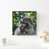 Raccoon_2015_0116 スクエア壁時計 (ホーム)