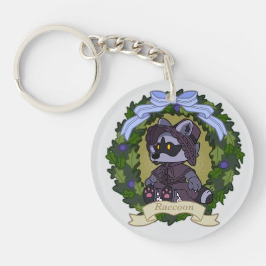raccoon Acrylic Keychain キーホルダー (正面)