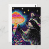 Raccoon and a Mushroom ポストカード (正面/裏面)