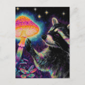 Raccoon and a Mushroom ポストカード (正面)
