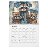 Raccoon and Mouse Calendar カレンダー (3月 2027)