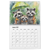 Raccoon and Mouse Calendar カレンダー (1月 2027)