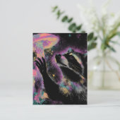 Raccoon and Mushroom ポストカード (スタンド正面)