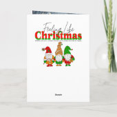 Raccoon and Squirrel Hanging Christmas Lights  シーズンカード (裏面)