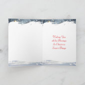 Raccoon and Squirrel Hanging Christmas Lights  シーズンカード (内部)