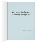 Raccoon Baseball Holiday Card – Editable Message (内側 (右))