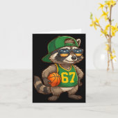 Raccoon Basketball 67 Gen Alpha Slang Srts Men Boy カード (黄色い花)