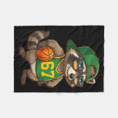 Raccoon Basketball 67 Gen Alpha Slang Srts Men Boy フリースブランケット (正面(横))