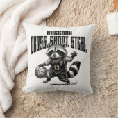 Raccoon Basketball Star - Cross Shoot Steal Graph クッション (ブランケット)