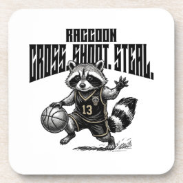 Raccoon Basketball Star - Cross Shoot Steal Graph コースター