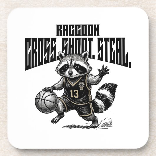 Raccoon Basketball Star - Cross Shoot Steal Graph コースター (正面)