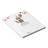 Raccoon birthday time capsule message ノートパッド (アングル)