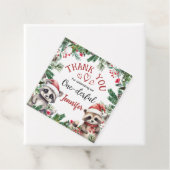 Raccoon Christmas 1st Birthday Thanks You Favy フェイバータグ (インサイチュ)