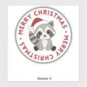 Raccoon Christmas Snow Winter Raccoons シール (シート)
