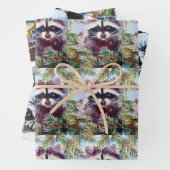 Raccoon Christmas Wrapping紙from Christomy Art ラッピングペーパーシート (インサイチュ)