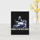 Raccoon Chunky Is The New Hunky Funny Raccoon  カード (黄色い花)