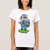 Raccoon Cop Sandwich Police Tシャツ (正面)