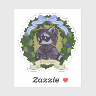 Raccoon Custom-Cut Vinyl Sticker シール