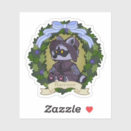 Raccoon Custom-Cut Vinyl Sticker シール (シート)
