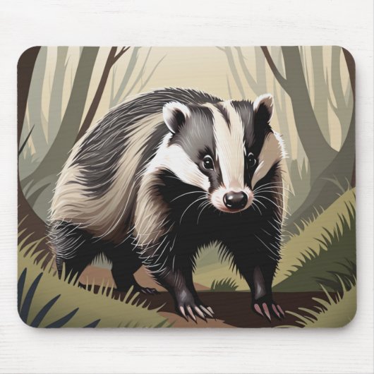 raccoon, cute, animal, for children マウスパッド (正面)