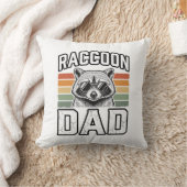 Raccoon Dad Vintage Engraving Retro Vector Design_ クッション (ブランケット)