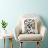 Raccoon Dad Vintage Engraving Retro Vector Design_ クッション (椅子)
