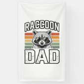 Raccoon Dad Vintage Engraving Retro Vector Design_ 横断幕 (縦)