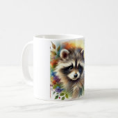 Raccoon Dog 020924AREF109 - Watercolor コーヒーマグカップ (正面左)