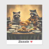 Raccoon Family Thanksgiving シール (シート)