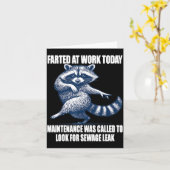 Raccoon Farted At Work Today Maintenance Was Calle カード (黄色い花)