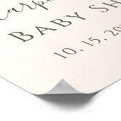 Raccoon Flying Balloon Boy Baby Shower Welcome ポスター (角)