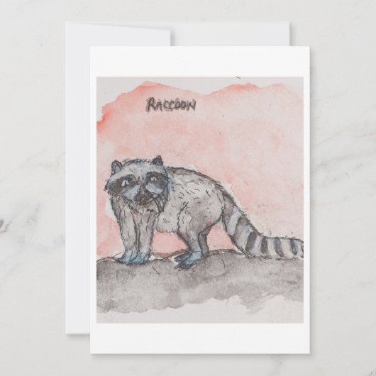 Raccoon Greeting Card シーズンカード (正面)