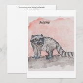 Raccoon Greeting Card シーズンカード (正面/裏面)