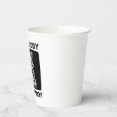 Raccoon If I'm Moody Give Me Foody Funny Saying  紙コップ (左)