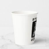 Raccoon If I'm Moody Give Me Foody Funny Saying  紙コップ (右)