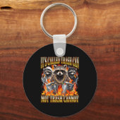 Raccoon It's Called Trash Can Not Trash Cannot Fun キーホルダー (正面)