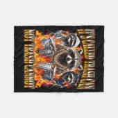 Raccoon It's Called Trash Can Not Trash Cannot Fun フリースブランケット (正面(横))