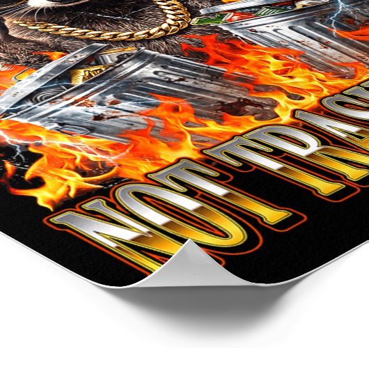 Raccoon It's Called Trash Can Not Trash Cannot Fun ポスター (角)