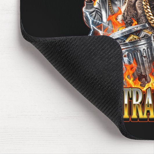 Raccoon It's Called Trash Can Not Trash Cannot Fun マウスパッド (コーナー)