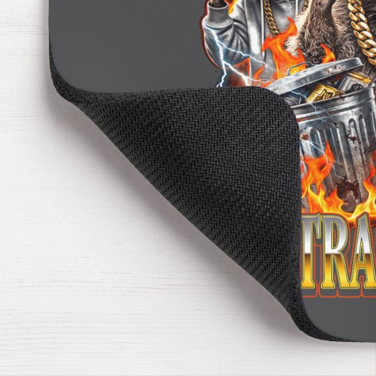 Raccoon It's Called Trash Can Not Trash Cannot Fun マウスパッド (コーナー)