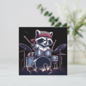 Raccoon Jam:止められずにドラムを叩く サンキューカード (スタンド正面)