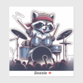 Raccoon Jam:止められずにドラムを叩く シール (シート)