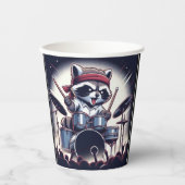 Raccoon Jam：止められずにドラムを叩く 紙コップ (正面)