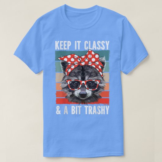 Raccoon Keep It Classy Trashy Raccoon Glasses Band Tシャツ (デザイン正面)