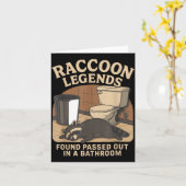 Raccoon Legends Found Ped Out In A Bathroom Trashe カード (黄色い花)