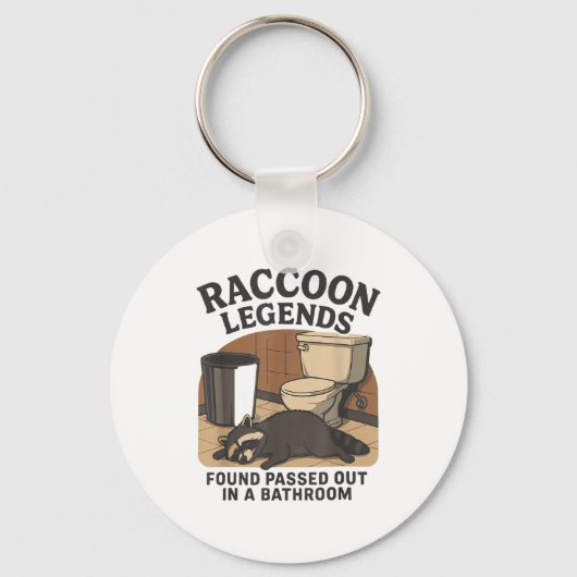 Raccoon Legends Found Ped Out In A Bathroom Trashe キーホルダー (正面)