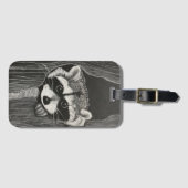 Raccoon luggage tag ラゲッジタグ (正面横)