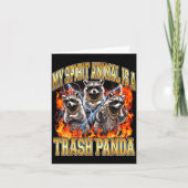 Raccoon My Srit Animal Is A Trash Panda Funny Boot カード (正面)