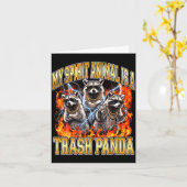 Raccoon My Srit Animal Is A Trash Panda Funny Boot カード (黄色い花)
