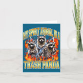 Raccoon My Srit Animal Is A Trash Panda Funny Boot カード (正面)
